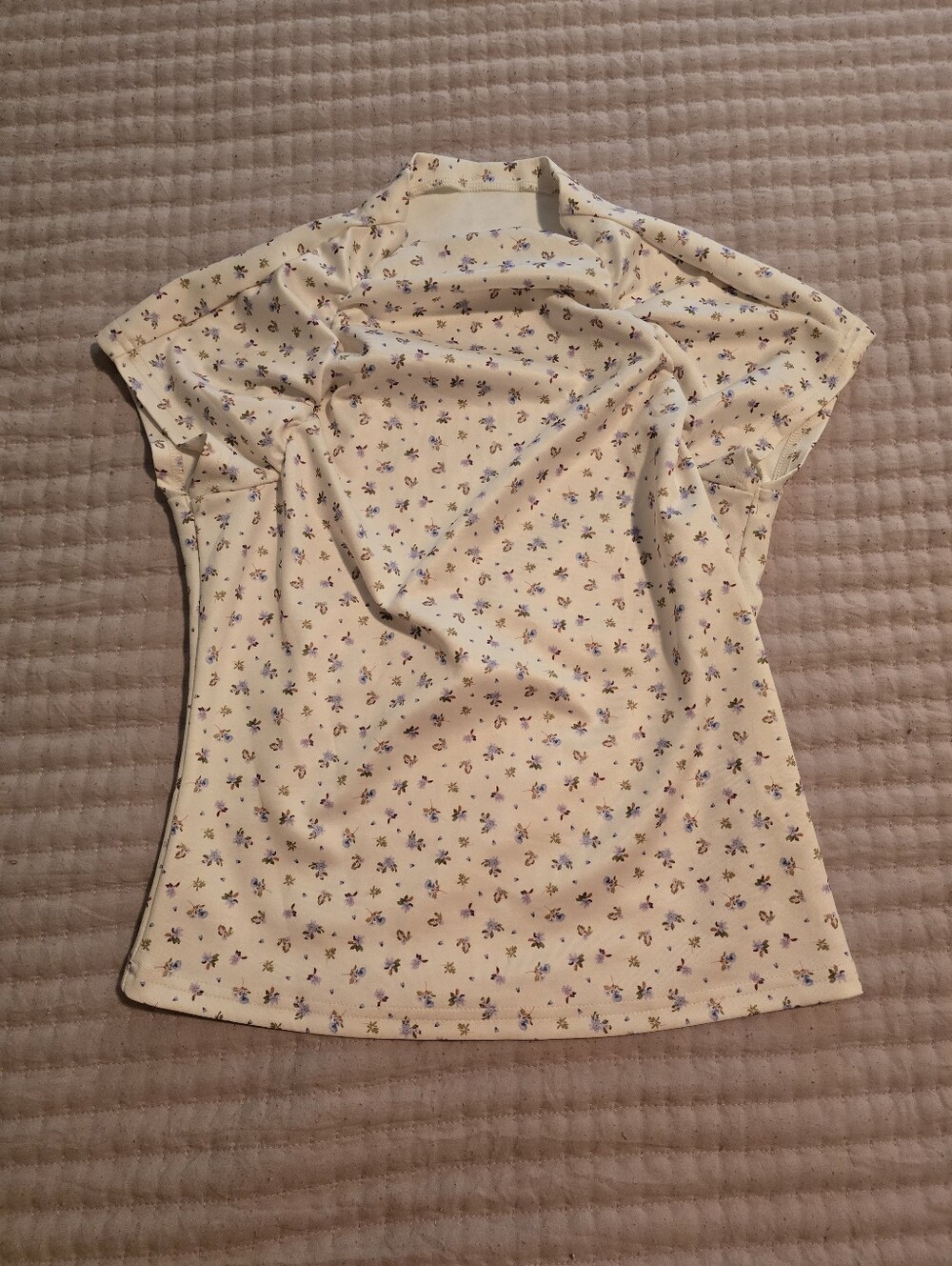 Missguided Cream Floral Top